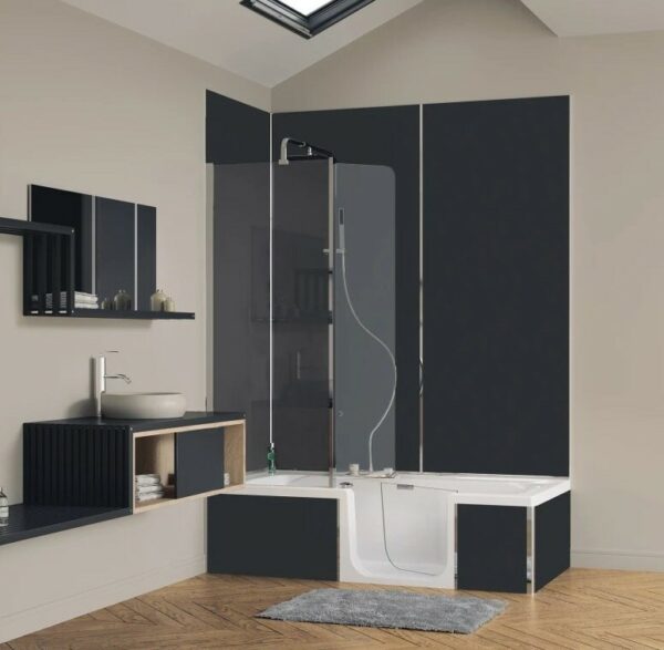 Baignoire à porte