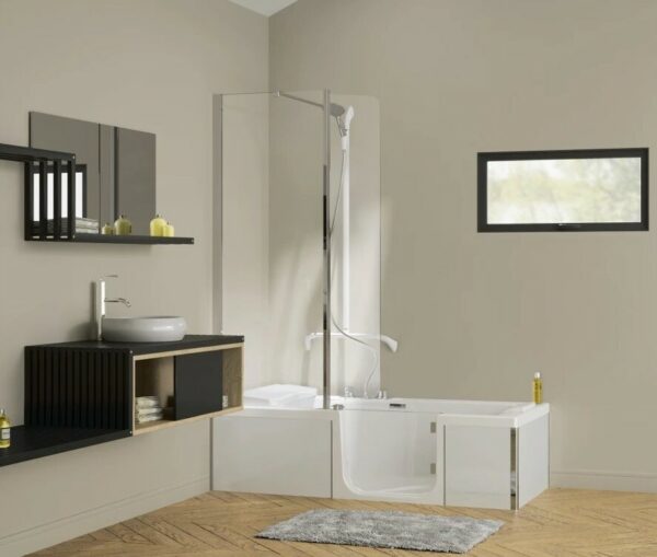 Baignoire à porte